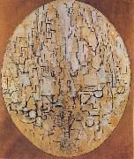 Oval Compositon Piet Mondrian